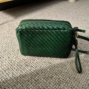 Clare V Midi Crossbody Woven Green